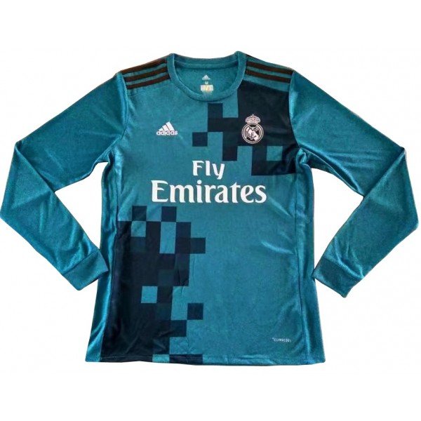 Camisa III Real Madrid 2017 2018 Retro Adidas manga comprida